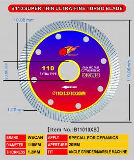 B110 super thin ultra-fine turbo blade 