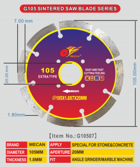 G105 SINTERED SAW BLADE SERIES