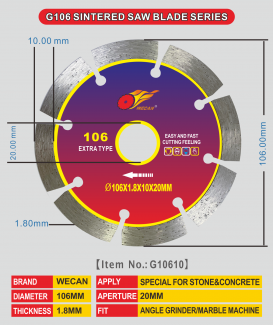 G106 SINTERED SAW BLADE SERIES