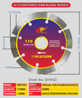 G110 SINTERED SAW BLADE SERIES