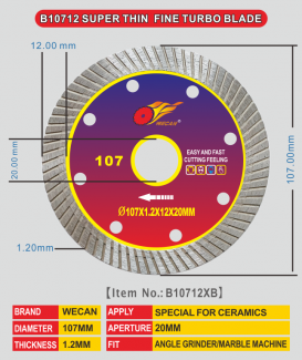 B107 super thin turbo blade