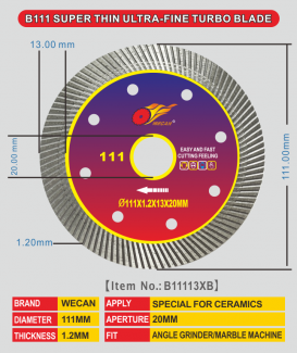 B111 super thin ultra-fine turbo blade 