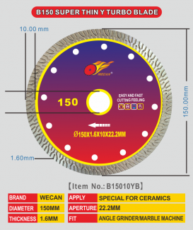 B150 super thin Y turbo blade