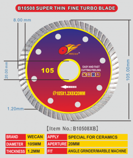 B10508 super thin fine turbo blade