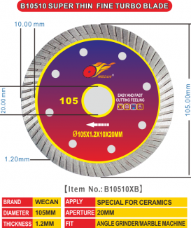 B10510 super thin fine turbo blade