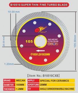 B105 super thin ultra-fine turbo blade